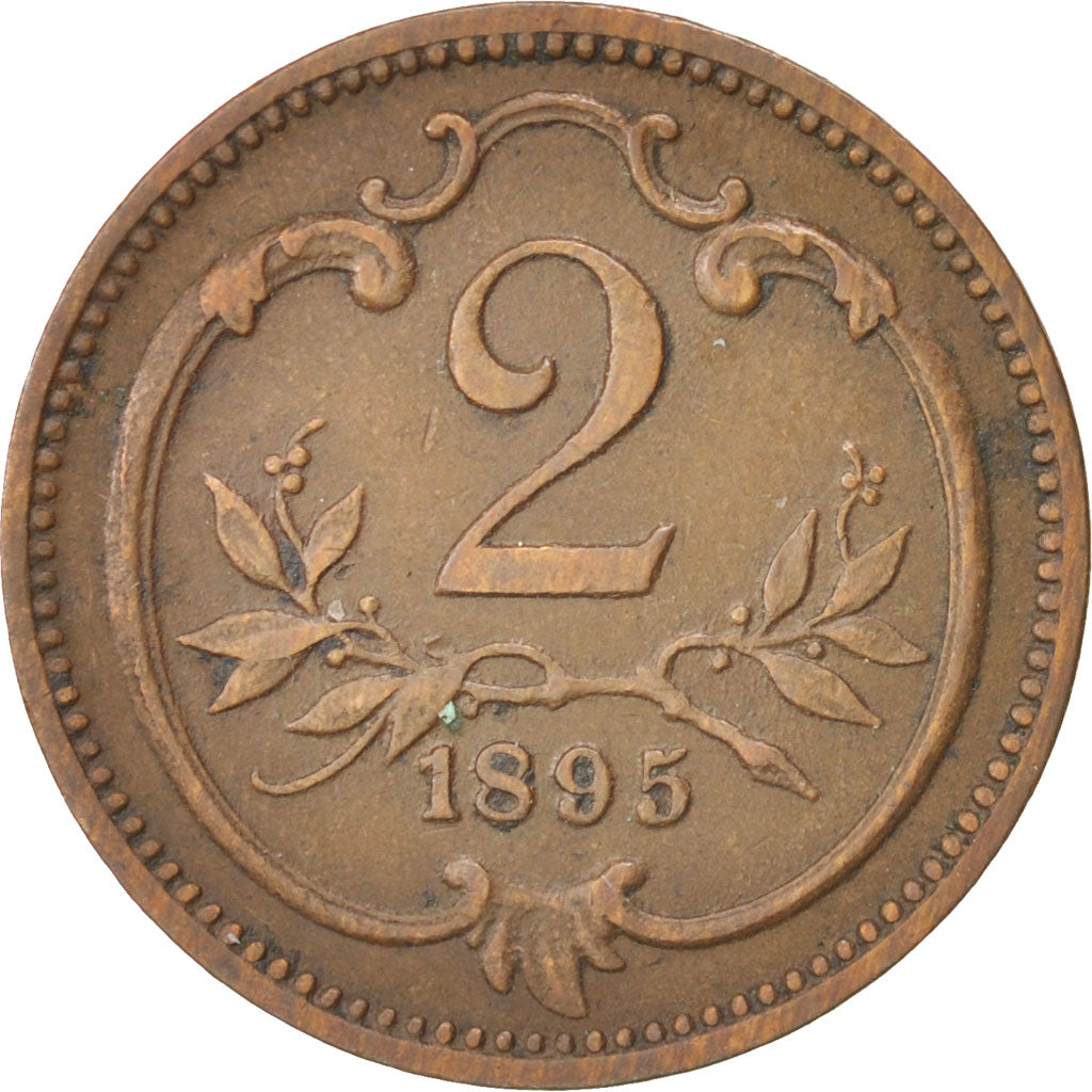Autriche, Franz Joseph I, 2 Heller, 1895, TTB+, Bronze, KM:2801
