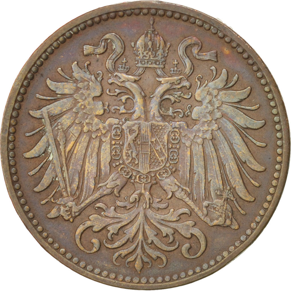 Coin, Austria, Franz Joseph I, 2 Heller, 1897, EF(40-45), Bronze, KM:2801