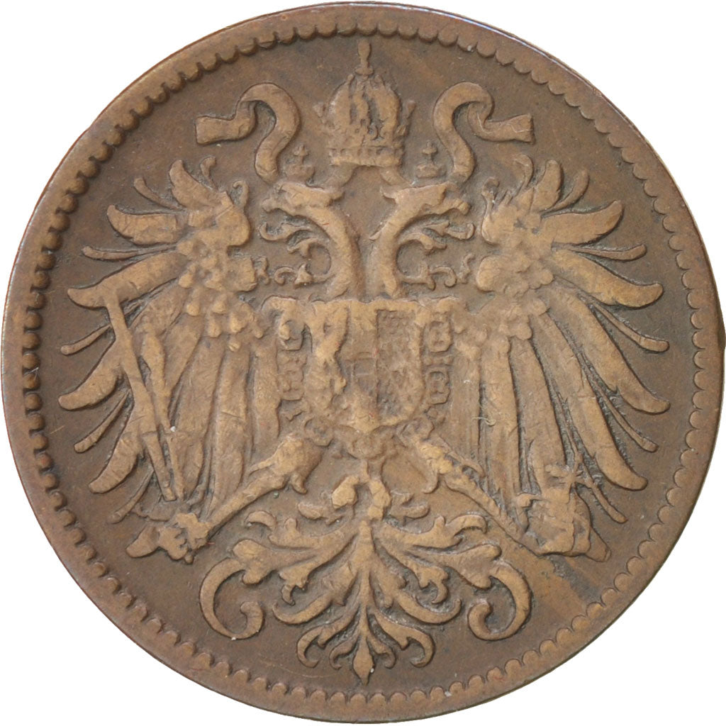 Austria, Franz Joseph I, 2 Heller, 1900, EF(40-45), Bronze, KM:2801