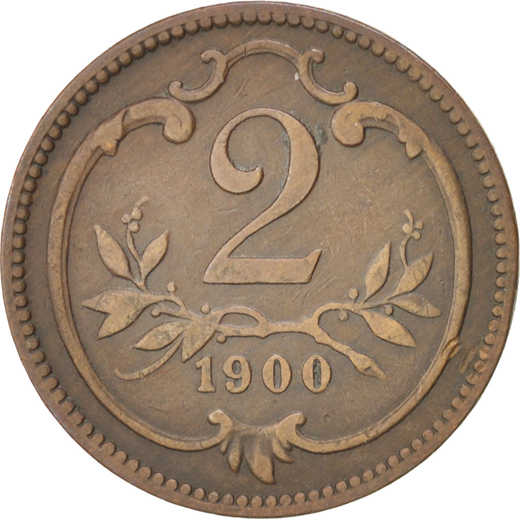 Austria, Franz Joseph I, 2 Heller, 1900, EF(40-45), Bronze, KM:2801