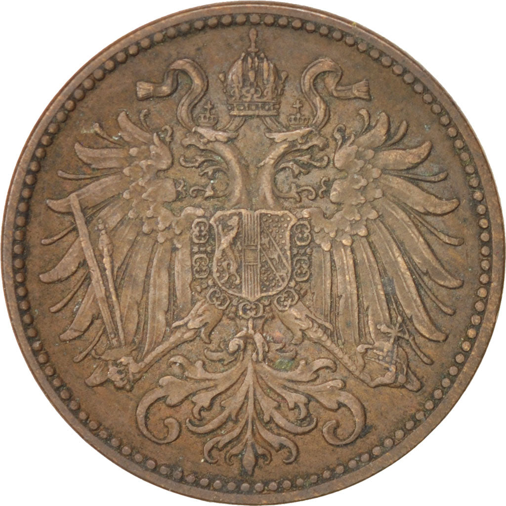 Austria, Franz Joseph I, 2 Heller, 1904, EF(40-45), Bronze, KM:2801