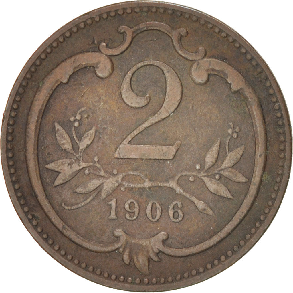 Austria, Franz Joseph I, 2 Heller, 1906, EF(40-45), Bronze, KM:2801
