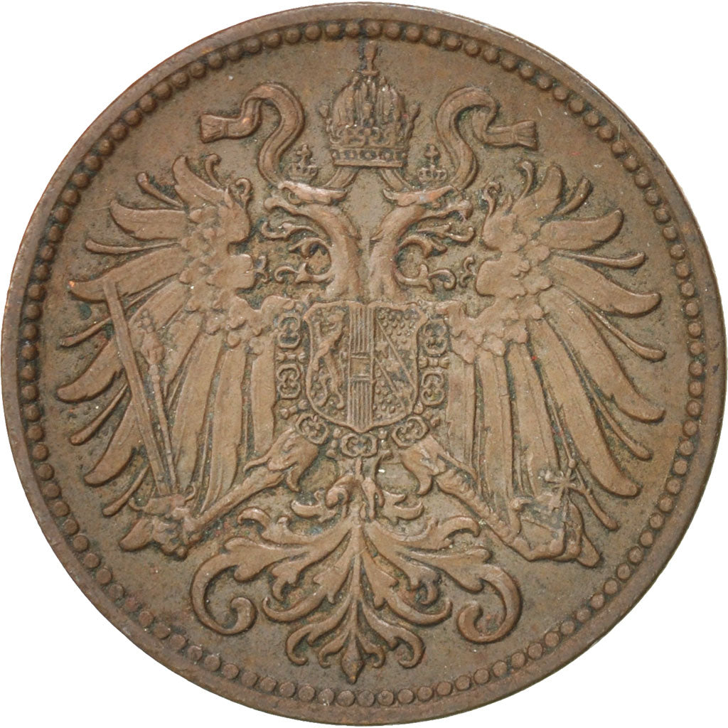Coin, Austria, Franz Joseph I, 2 Heller, 1907, AU(55-58), Bronze, KM:2801