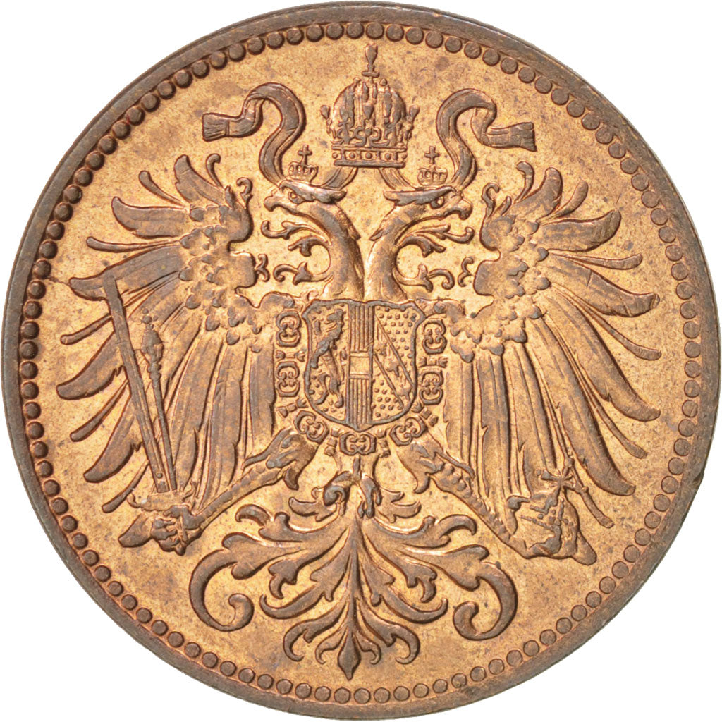 Austria, Franz Joseph I, 2 Heller, 1914, MS(64), Bronze, KM:2801