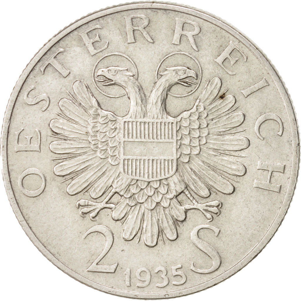 Coin, Austria, 2 Schilling, 1935, AU(55-58), Silver, KM:2855