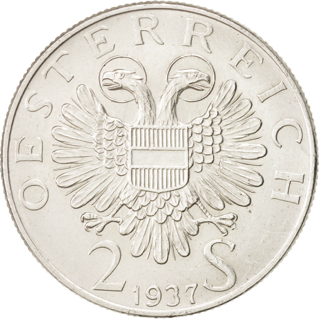 Coin, Austria, 2 Schilling, 1937, AU(55-58), Silver, KM:2859