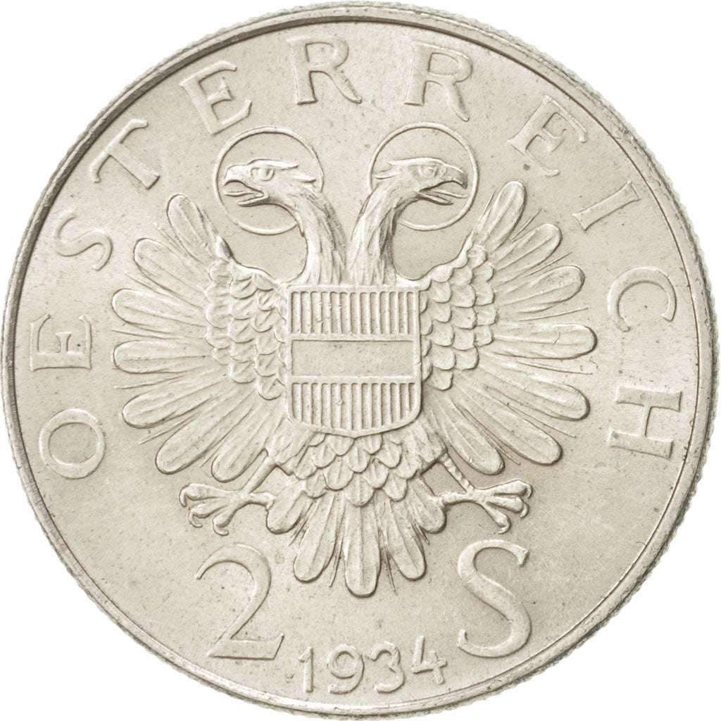 Coin, Austria, 2 Schilling, 1934, AU(55-58), Silver, KM:2852