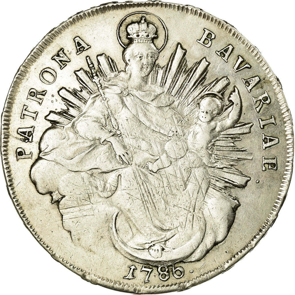 Moneta, Stati tedeschi, BAVARIA, Karl Theodor, Thaler, 1786, Munich, BB