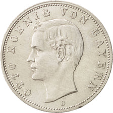 Coin, German States, BAVARIA, Otto, 2 Mark, 1904, Munich, AU(50-53), Silver