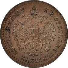 Moneta, Austria, Franz Joseph I, 5/10 Kreuzer, 1860, Vienna, AU(55-58), Miedź