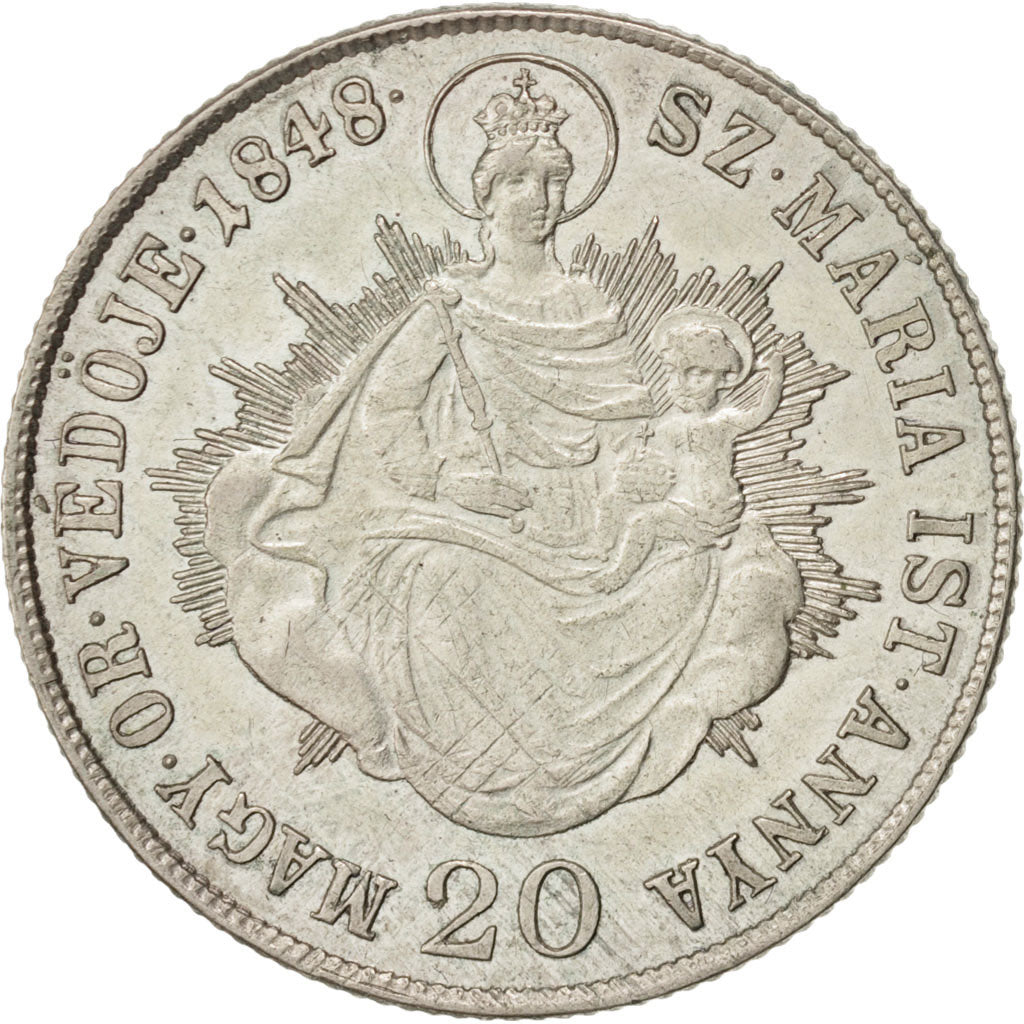 Münze, Ungarn, Ferdinand V, 20 Krajczar, 1848, Kormoczbanya, VZ, Silber, KM:432