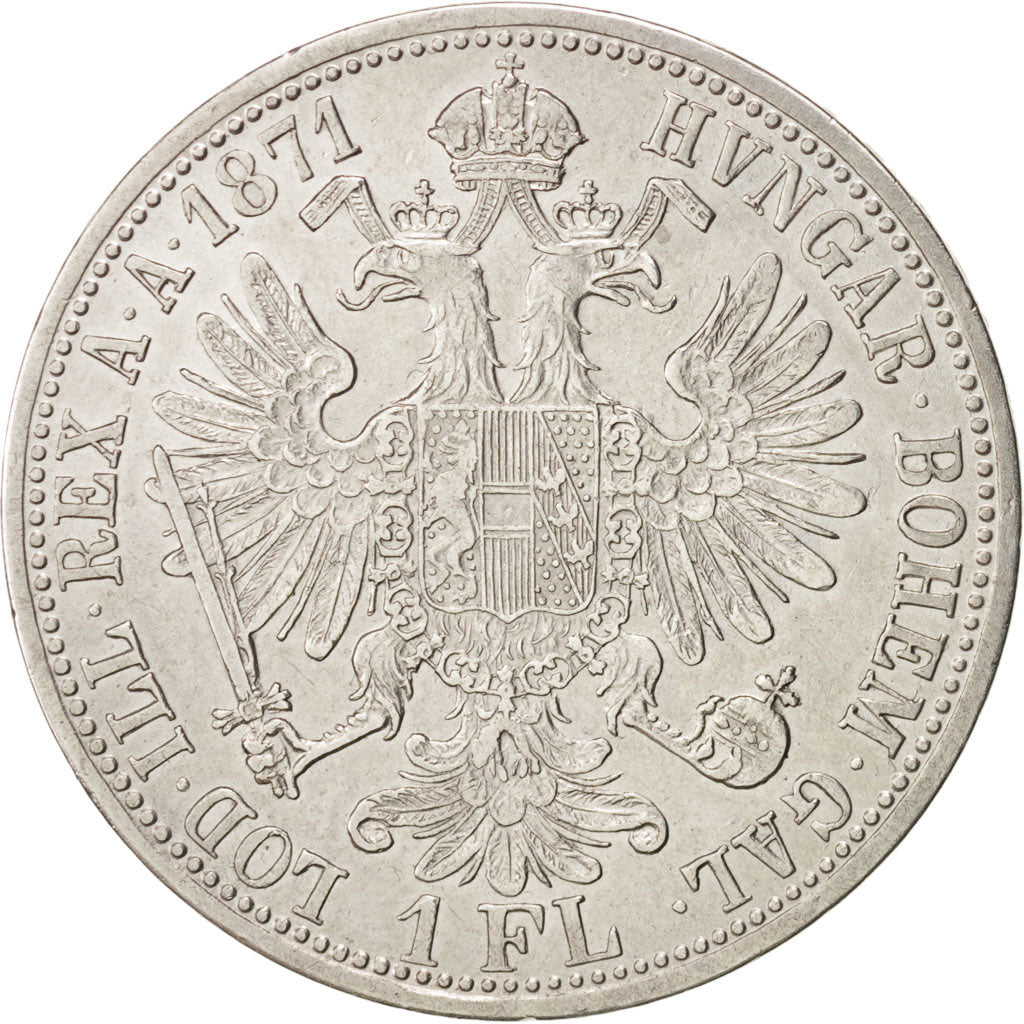 Austria, Franz Joseph I, Florin, 1871, Vienna, AU(50-53), Silver, KM:2221