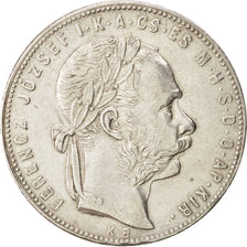 Munten, Hongarije, Franz Joseph I, Forint, 1880, Kremnitz, ZF+, Zilver, KM:465