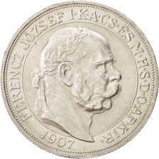 Hungary, Franz Joseph I, 5 Korona, 1907, Kormoczbanya, AU(55-58), Silver, KM:488