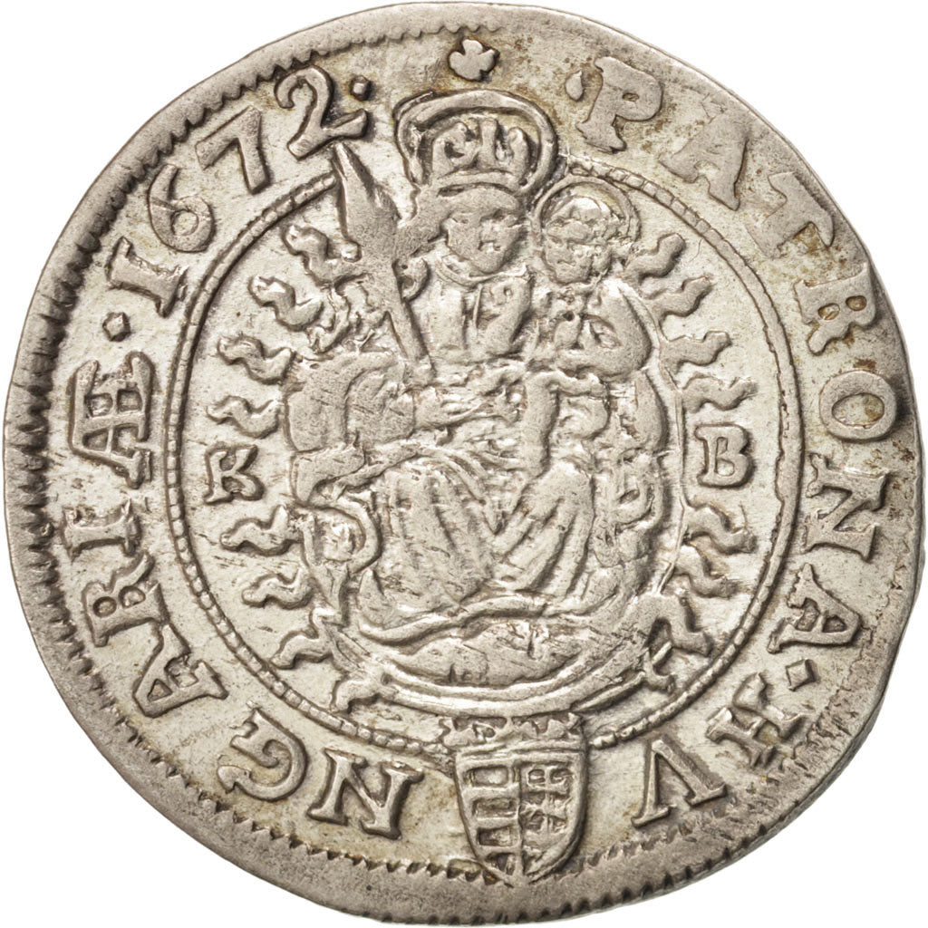 Münze, Deutsch Staaten, SILESIA, Leopold I, 6 Kreuzer, 1672, Breslau, SS+