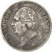 France, Louis XVIII, 5 Francs, 1824, Lyon, VF(30-35), Silver, KM:711.4