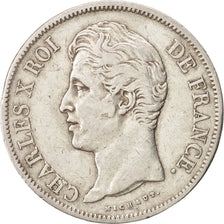 France, Charles X, 5 Francs, 1829, Marseille, TTB, Silver, Gadoury:644