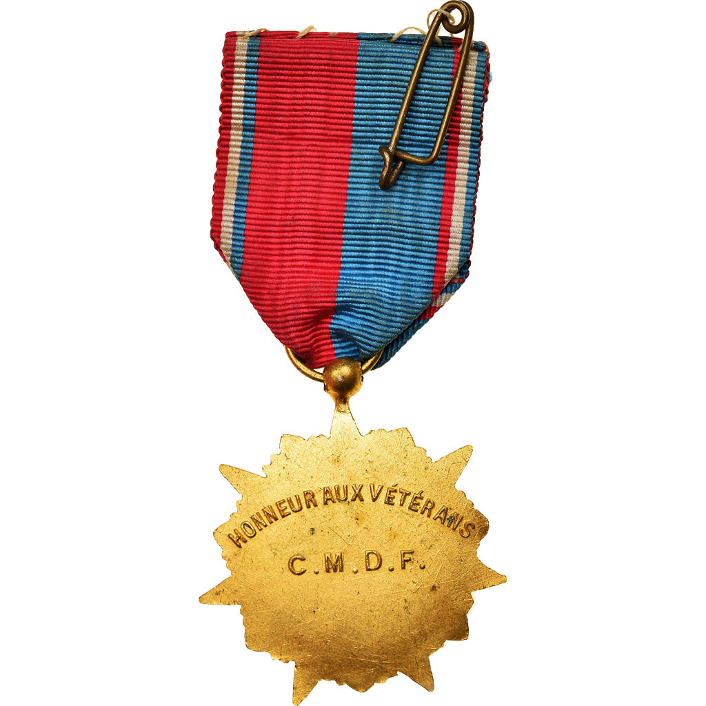 France, Musique, Honneur aux Vétérans, C.M.D.F, Medal, Very Good Quality, Gilt