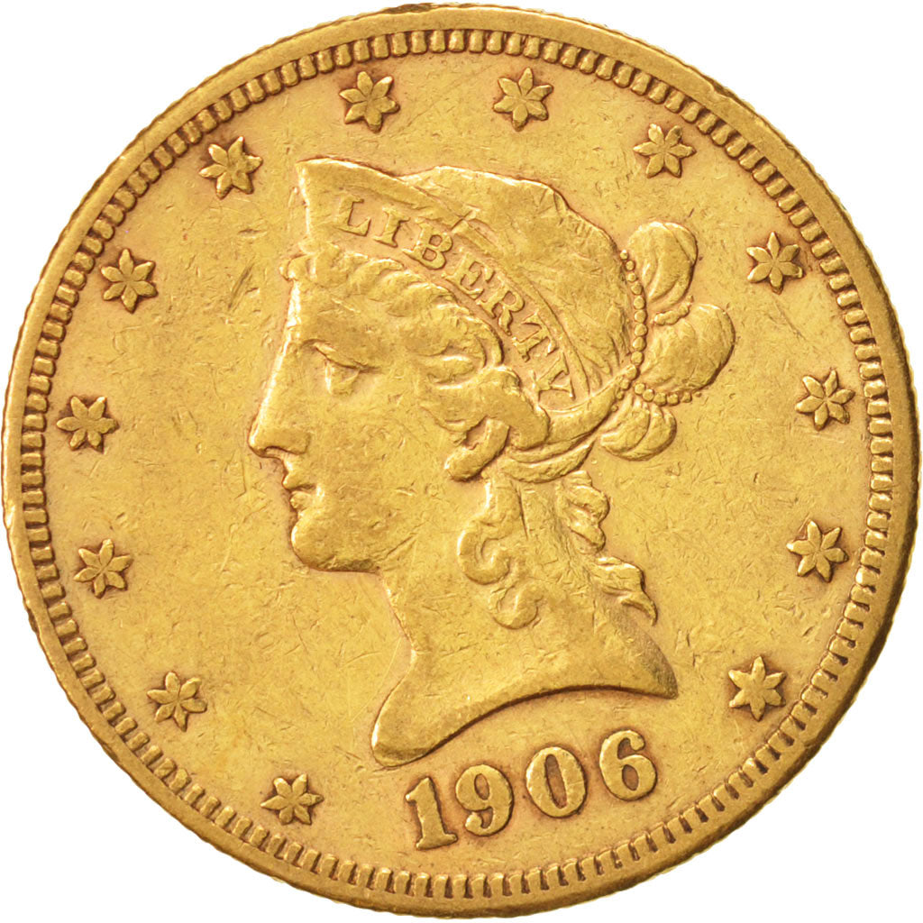 United States, Coronet Head, $10, 1906, San Francisco, EF(40-45), KM:102