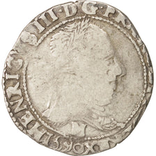 Coin, France, Demi Franc, 1590, Toulouse, VF(20-25), Silver, Sombart:4716