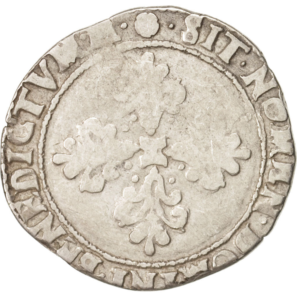 Coin, France, Demi Franc, 1590, Toulouse, VF(20-25), Silver, Sombart:4716