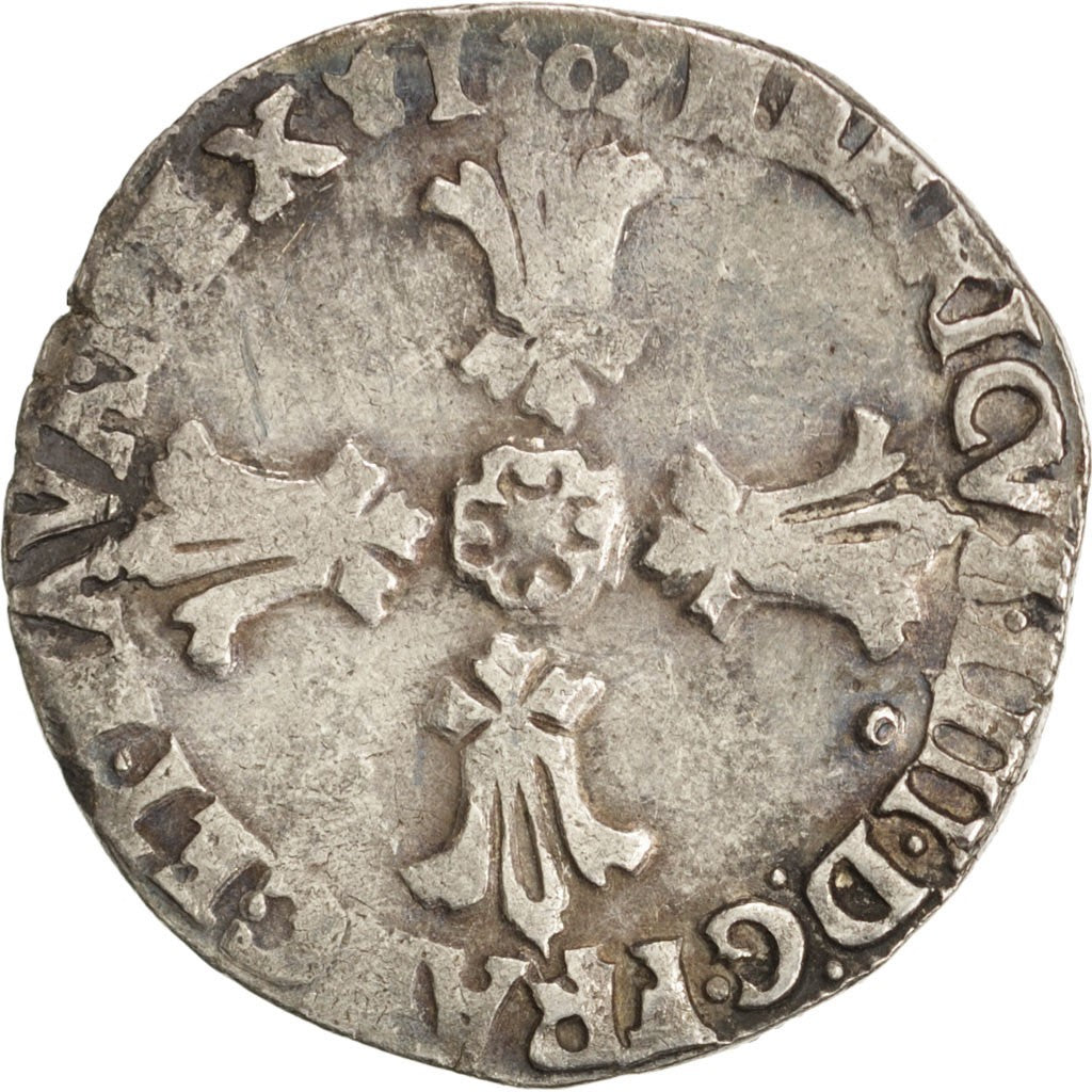 France, Henri IV, 1/4 Ecu, 1602, Rennes, VF(30-35), Silver, Sombart:4686