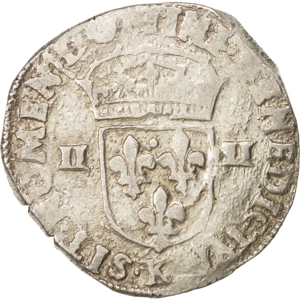 France, Henri IV, 1/4 Ecu, 1608, Bordeaux, EF(40-45), Silver, Sombart:4686