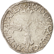 Munten, Frankrijk, 1/4 Ecu, 1612, Rennes, ZF, Zilver