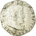 France, Henri IV, 1/2 Franc, 1589-1599, Tours, Argent, B+, Gadoury:590