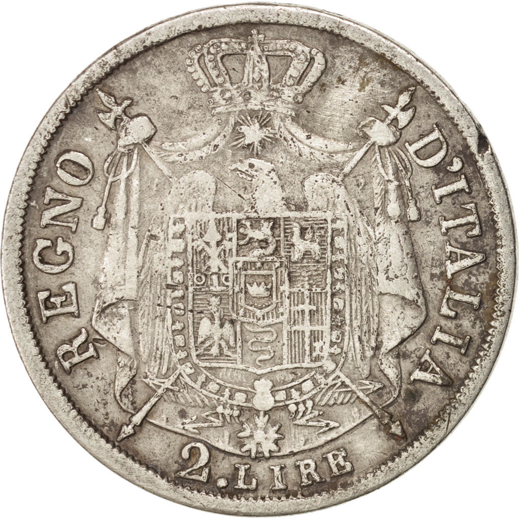 ITALIAN STATES, KINGDOM OF NAPOLEON, Napoleon I, 2 Lire, 1812, Milan, F(12-15)