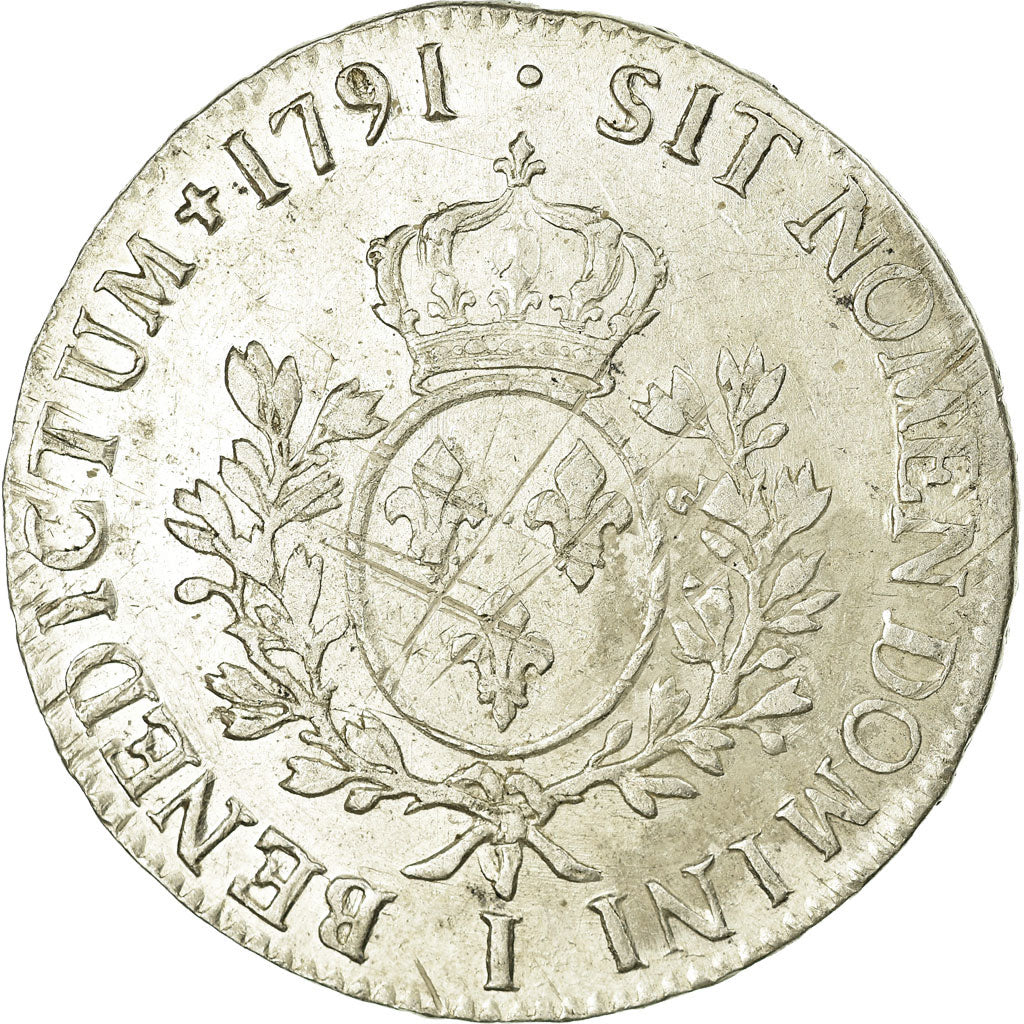Coin, France, Louis XVI, Écu aux branches d'olivier, Ecu, 1791, Limoges