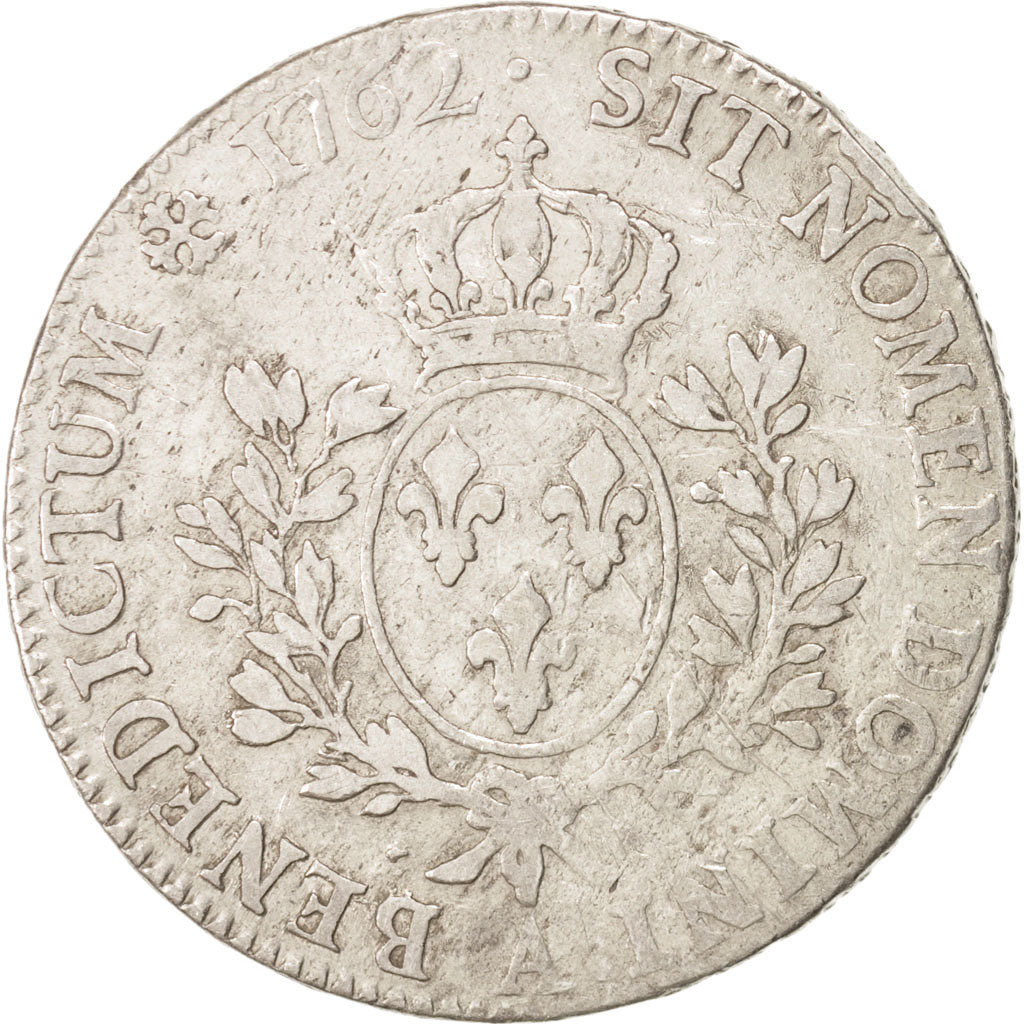 Munten, Frankrijk, Louis XV, Écu au bandeau, Ecu, 1762, Paris, ZF, Zilver
