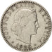 Coin, Switzerland, 20 Rappen, 1885, Bern, VF(30-35), Nickel, KM:29