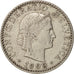 Switzerland, 20 Rappen, 1899, Bern, AU(50-53), Nickel, KM:29