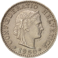 Coin, Switzerland, 20 Rappen, 1950, Bern, AU(55-58), Copper-nickel, KM:29a