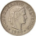 Coin, Switzerland, 20 Rappen, 1950, Bern, AU(55-58), Copper-nickel, KM:29a