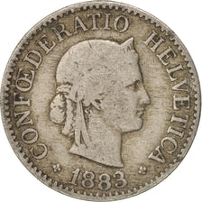 Switzerland, 10 Rappen, 1883, Bern, VF(20-25), Copper-nickel, KM:27