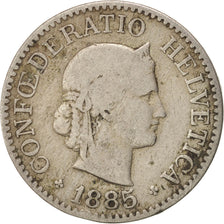 Moneta, Svizzera, 10 Rappen, 1885, Bern, MB, Rame-nichel, KM:27