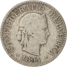 Switzerland, 10 Rappen, 1894, Bern, VF(20-25), Copper-nickel, KM:27
