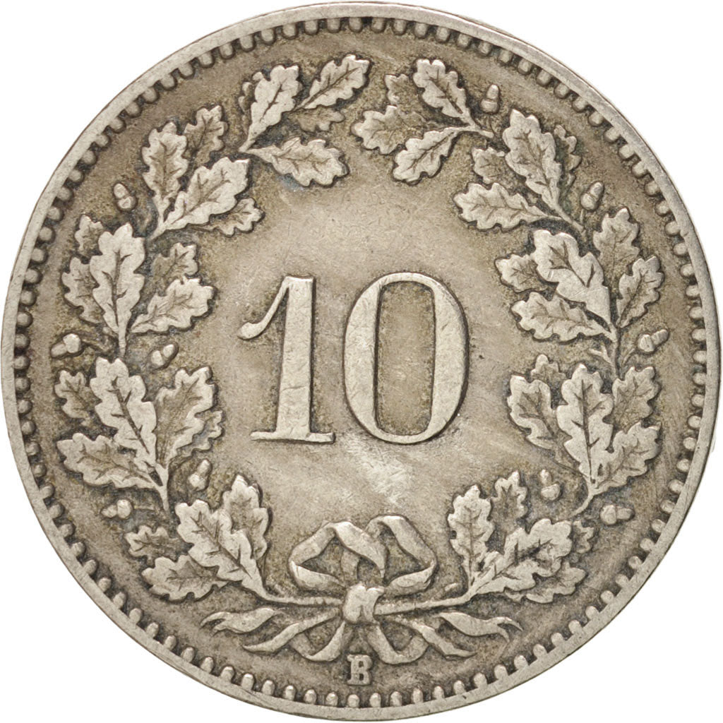 Switzerland, 10 Rappen, 1919, Bern, EF(40-45), Copper-nickel, KM:27