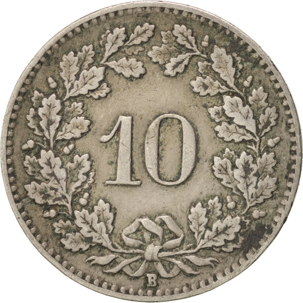 Switzerland, 10 Rappen, 1920, Bern, EF(40-45), Copper-nickel, KM:27