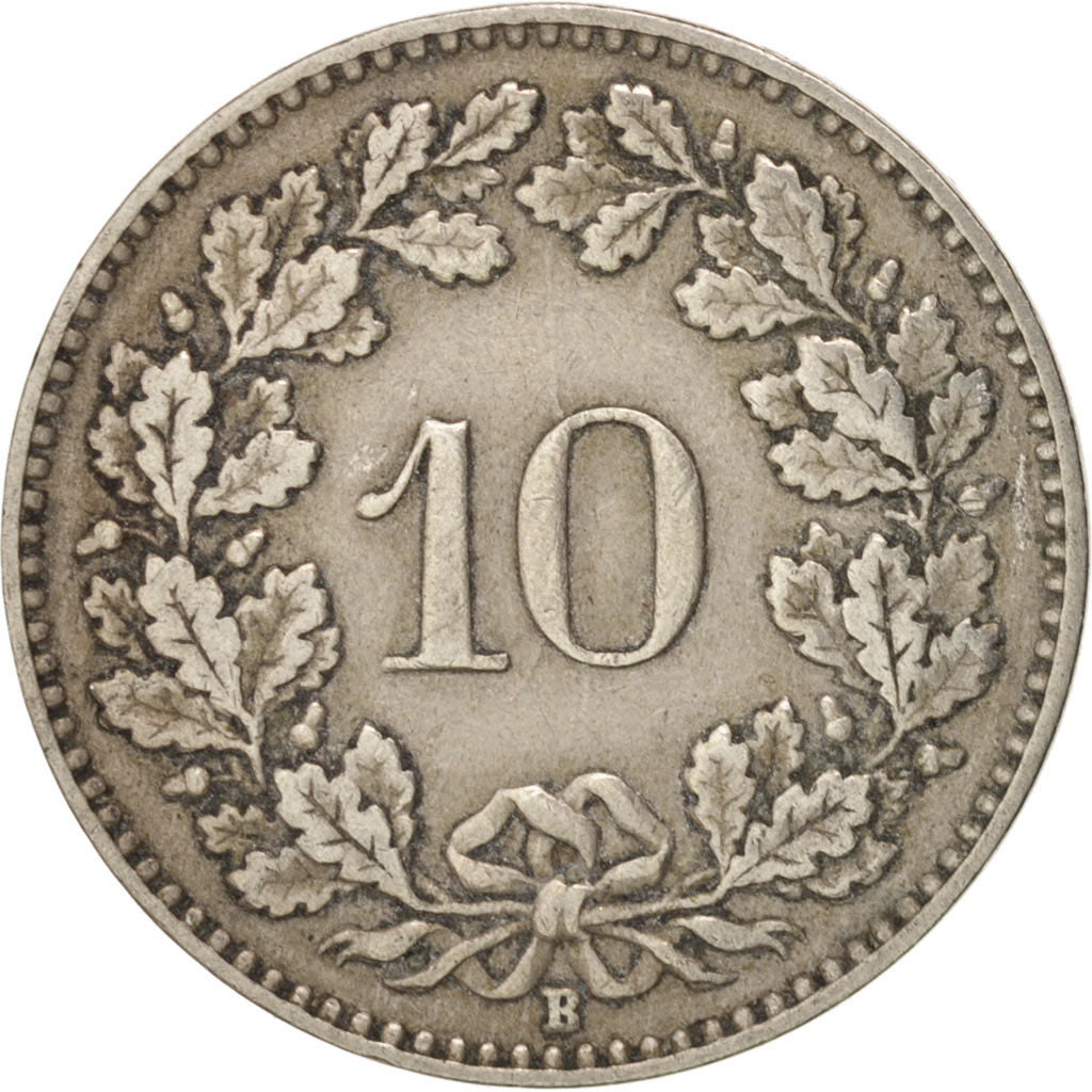 Switzerland, 10 Rappen, 1925, Bern, EF(40-45), Copper-nickel, KM:27