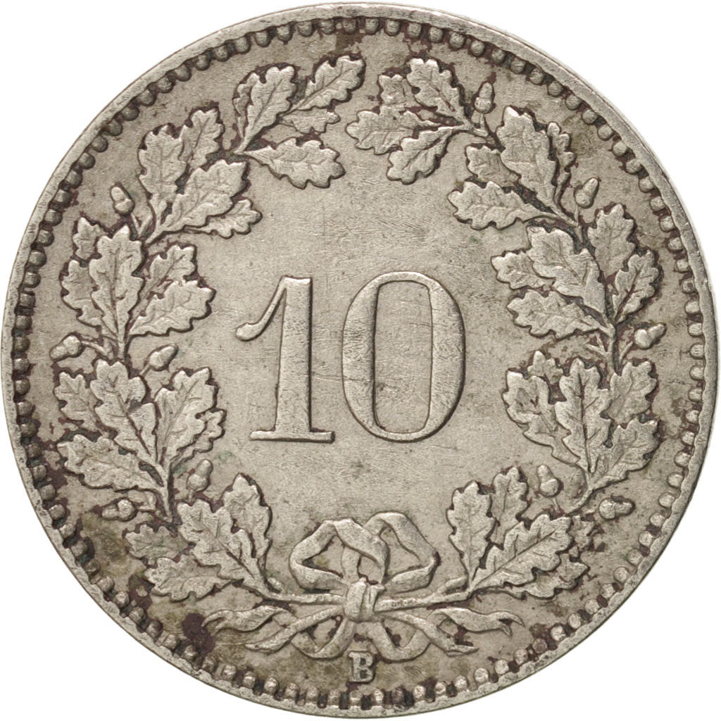 Switzerland, 10 Rappen, 1925, Bern, EF(40-45), Copper-nickel, KM:27