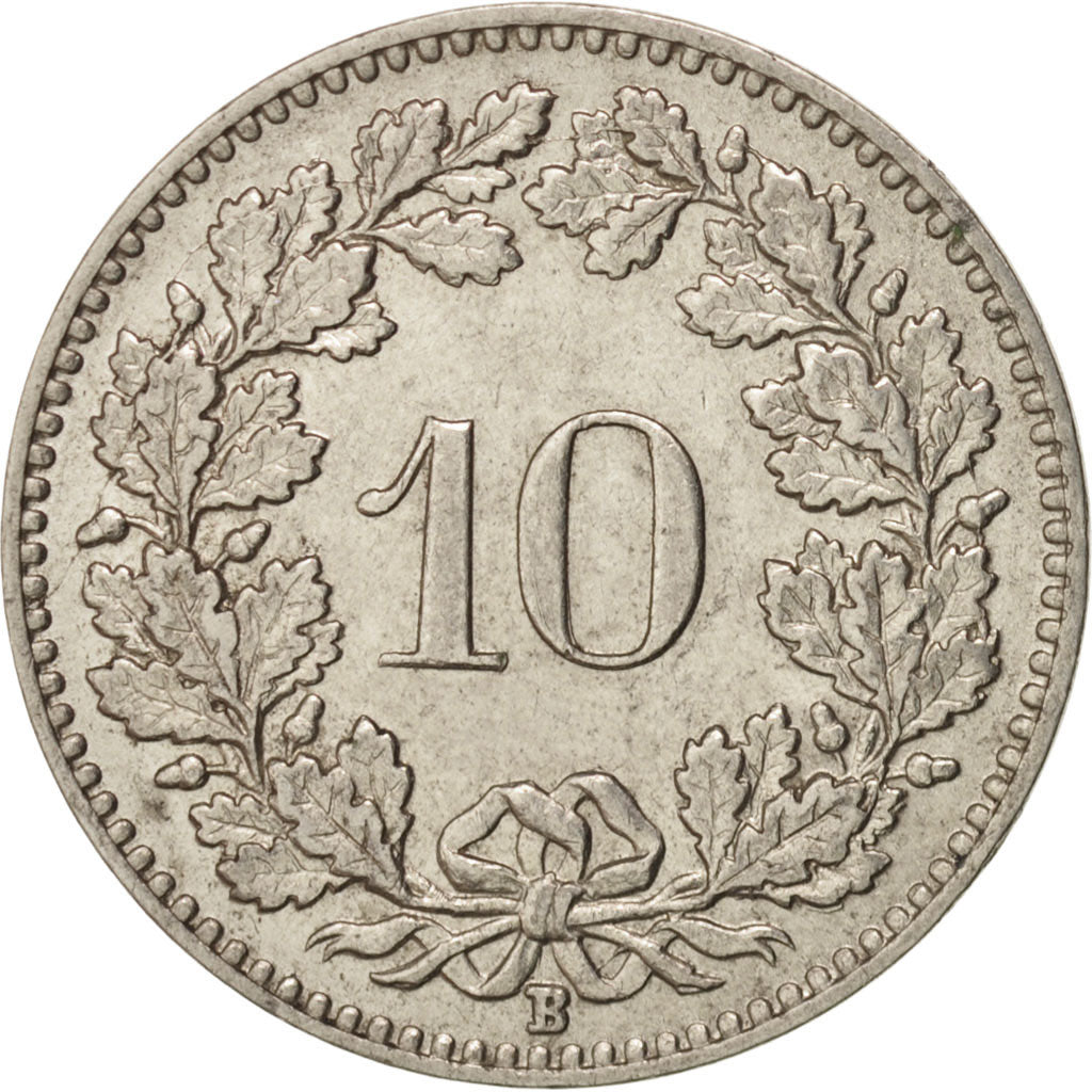 Switzerland, 10 Rappen, 1932, Bern, AU(55-58), Nickel, KM:27b