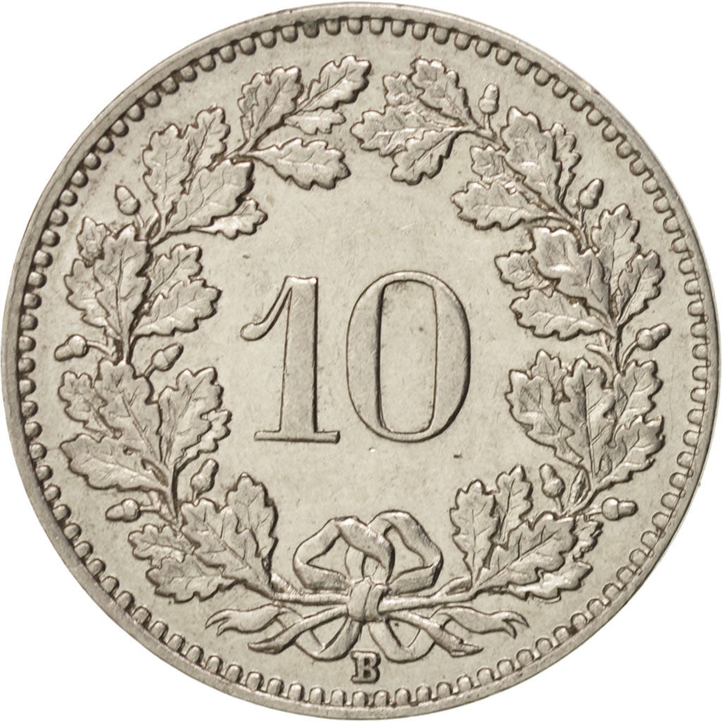 Switzerland, 10 Rappen, 1933, Bern, MS(60-62), Nickel, KM:27b