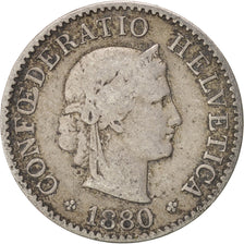 Coin, Switzerland, 5 Rappen, 1880, Bern, VF(20-25), Copper-nickel, KM:26