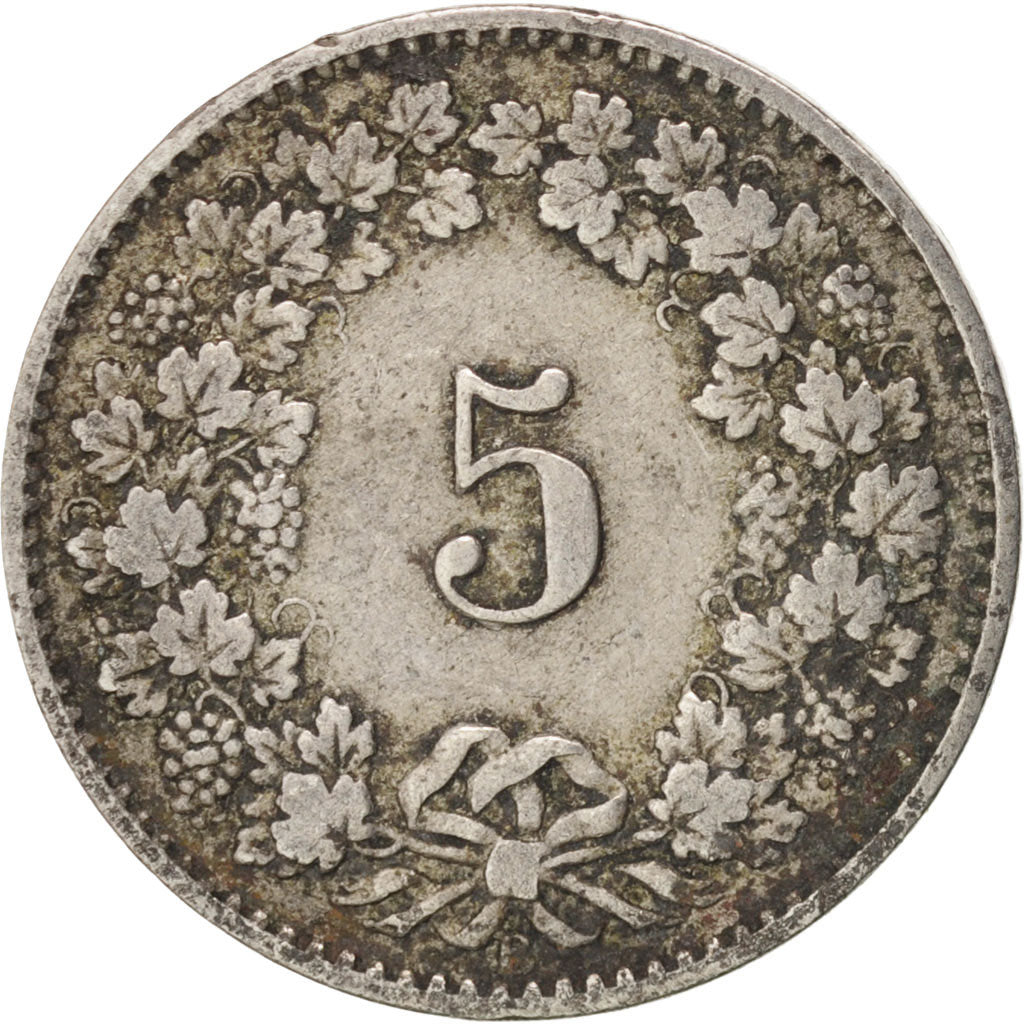 Coin, Switzerland, 5 Rappen, 1880, Bern, VF(20-25), Copper-nickel, KM:26