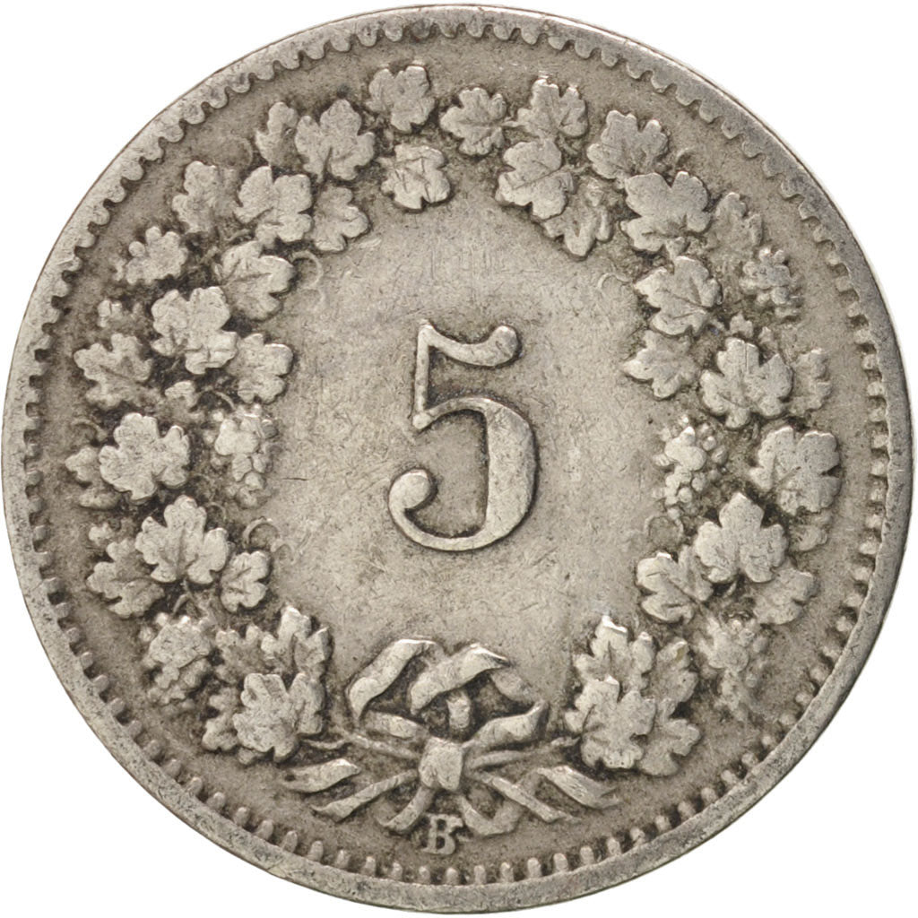 Coin, Switzerland, 5 Rappen, 1898, Bern, VF(20-25), Copper-nickel, KM:26