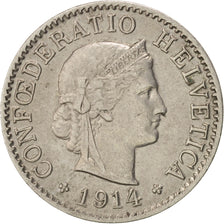 Switzerland, 5 Rappen, 1914, Bern, AU(50-53), Copper-nickel, KM:26