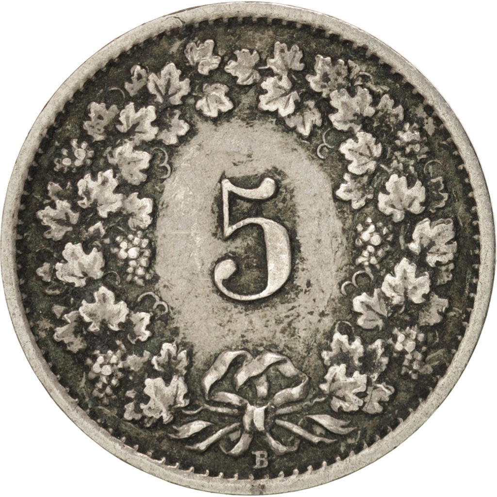 Switzerland, 5 Rappen, 1920, Bern, EF(40-45), Copper-nickel, KM:26